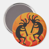 Aimant Modèle du Sud-Ouest Tribal Sun Kokopelli (Recto/Verso)