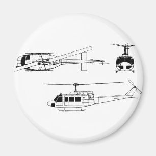 Aimant Modèle d'UH1 Huey (Iriquois)