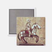 Aimant Modèle d'un cheval bardé et cavalier, c.1640 (Recto/Verso)