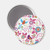 Aimant Modèle floral (Recto/Verso)