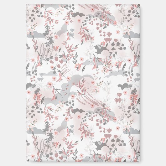 Aimant Modèle floral numérique sur les tons pastel (Recto)