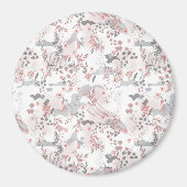 Aimant Modèle floral numérique sur les tons pastel (Devant)