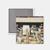 Aimant Modèle funéraire d'un atelier de menuiserie (Recto/Verso)