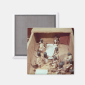 Aimant Modèle funéraire d'un atelier textile (Recto/Verso)