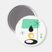 Aimant modèle moderne de lampe du milieu du siècle (Recto/Verso)