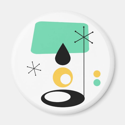 Aimant modèle moderne de lampe du milieu du siècle (Devant)