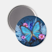 Aimant Modèle papillon bleu (Recto/Verso)
