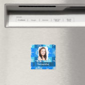 Aimant Modèle photo de flocon bleu (In Situ (Lave-vaisselle))