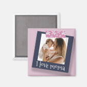 Aimant Modèle photo de la Fête des Mères (Recto/Verso)