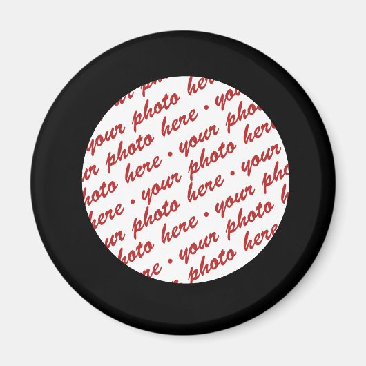 Aimant Modèle photo simple Cercle noir (Devant)