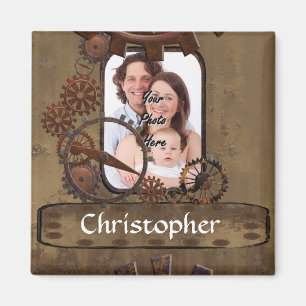Aimant Modèle photo steampunk personnalisé