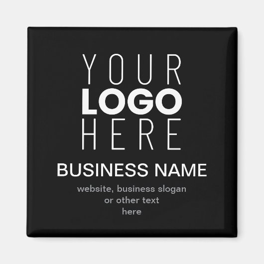 Aimant Modèle simple moderne pour le logo de votre entrep (Devant)