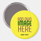 AIMANT MODÈLE TEXTE D'IMAGE JAUNE LUMINEUSE MODERNE (Recto/Verso)