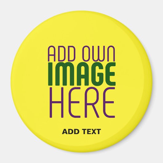 AIMANT MODÈLE TEXTE D'IMAGE JAUNE LUMINEUSE MODERNE (Devant)