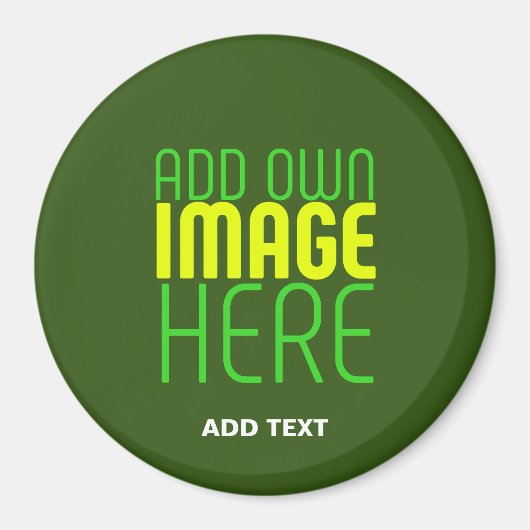 Aimant Modèle TEXTE D'IMAGE VERTE DE FORÊT MODIFIABLE (Devant)