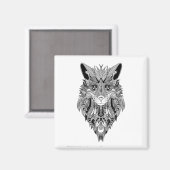 Aimant Modèle tribal Mandala illustré (Recto/Verso)