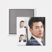 Aimant Modern 3 Photo Graduation (Recto/Verso)