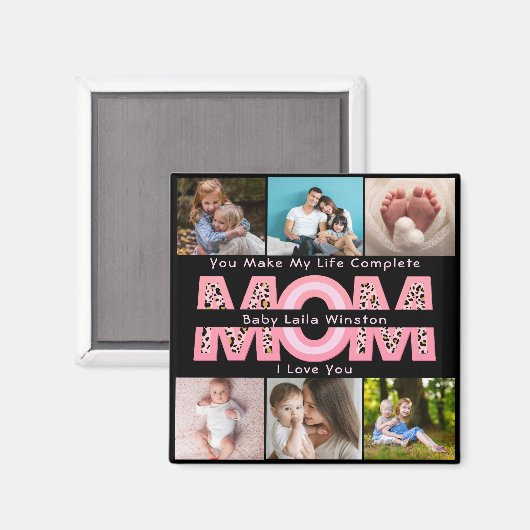 Aimant Modern Baby Photo | You Make My Life Complete Gift (Recto/Verso)