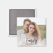 Aimant Modern Couple Collage Photo & charmant Cadeau Fami (Recto/Verso)