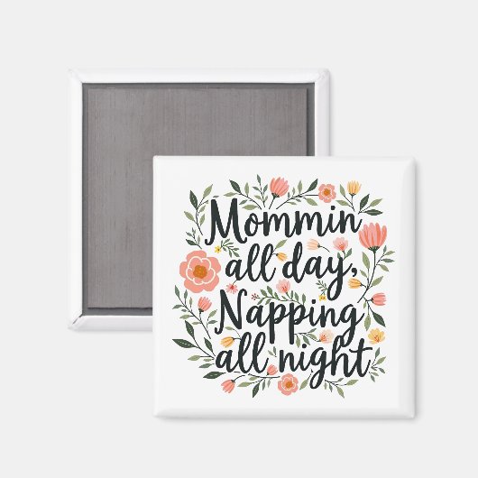 Aimant Modern Cute Floral Mama Gift (Recto/Verso)