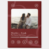 Aimant Modern Elegant Chic Music Player Photo Valentine's (Recto)