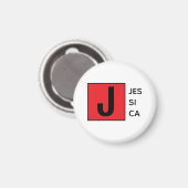 Aimant Modern Elegant Plain Professional Name Monogram (Recto/Verso)