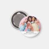 Aimant Modern Friend Collage Photos Simple (Recto/Verso)