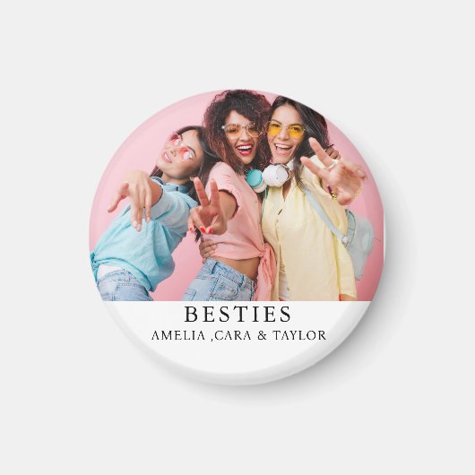 Aimant Modern Friend Collage Photos Simple (Devant)