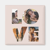 Aimant Modern LOVE Photo Collage Cutout Saint Valentin (Devant)