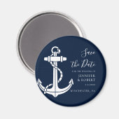 Aimant Modern Nautical Anchor Wedding Save the Date (Recto/Verso)