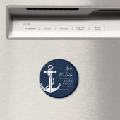 Aimant Modern Nautical Anchor Wedding Save the Date (In Situ (Lave-vaisselle))