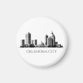 Aimant Modern Oklahoma City Stylized Skyline (Devant)