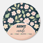 Aimant Modern Pink Wildflowers Pattern (Devant)