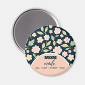 Aimant Modern Pink Wildflowers Pattern (Recto/Verso)