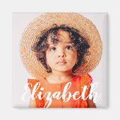 Aimant Modern Simple Script Ajouter votre nom et photo (Devant)