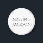 Aimant Modern Simple Trendy Minimalist Plain Own Name<br><div class="desc">This template can be customized to meet all professional occupations.</div>