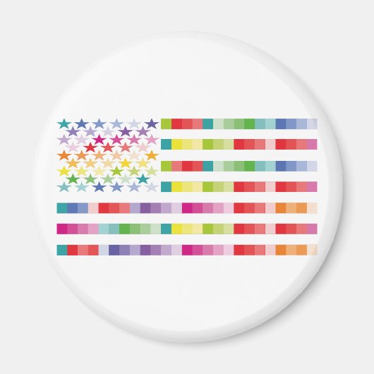 AIMANT MODERN VERSION MULTICOLOR USA/EEUU FLAG BY MASANSE (Devant)