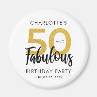 Moderne 50e anniversaire de fête Script Swag perso