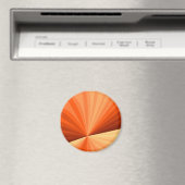 Aimant Moderne Abstrait Orange Rouge Vanille Graphique Fr (In Situ (Lave-vaisselle))