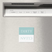 Aimant Moderne Aqua Sky Blue White Lave-vaisselle propre/ (In Situ (Lave-vaisselle))