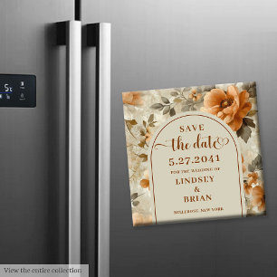 Aimant Moderne Bohème Florale Ivoire Terre de Saveur Fair