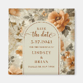 Aimant Moderne Bohème Terracotta Fleurs d'Ivoire Sauvegar (Devant)