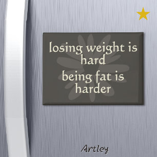 Aimant Moderne Boho Flower Weight Loss Motivational Frigo