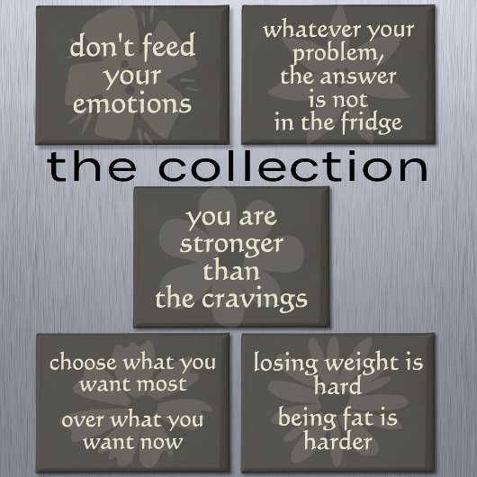 Aimant Moderne Boho Flower Weight Loss Motivational Frigo