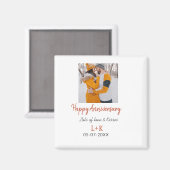Aimant Moderne boho joyeux anniversaire ajouter nom date (Recto/Verso)