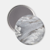 Aimant moderne chic simple minimaliste marbre blanc gris (Recto/Verso)