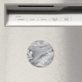 Aimant moderne chic simple minimaliste marbre blanc gris (In Situ (Lave-vaisselle))