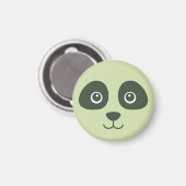 Aimant Moderne Cute Panda Face Vert clair (Recto/Verso)