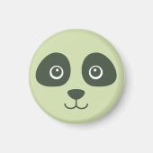 Aimant Moderne Cute Panda Face Vert clair (Devant)