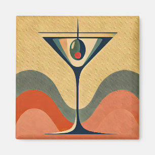Aimant Moderne du milieu du siècle "vague de martini aux